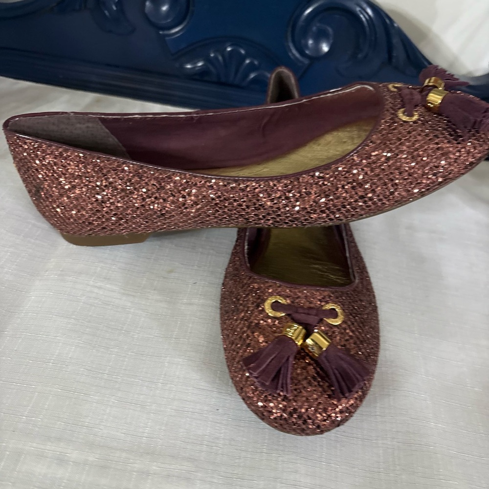 Sperry Sparkling Brown Ballerina Flats with Tassels SIZE 9.5 NEW WITHOUT BOX - Picture 3 of 5